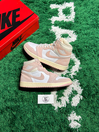 Size 9.5M (PREOWNED) Jordan 1 High Washed Pink