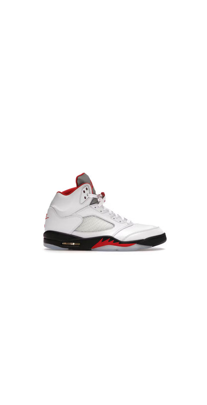 Size 10.5 (PREOWNED) Jordan 5 Fire Red Silver Tongue