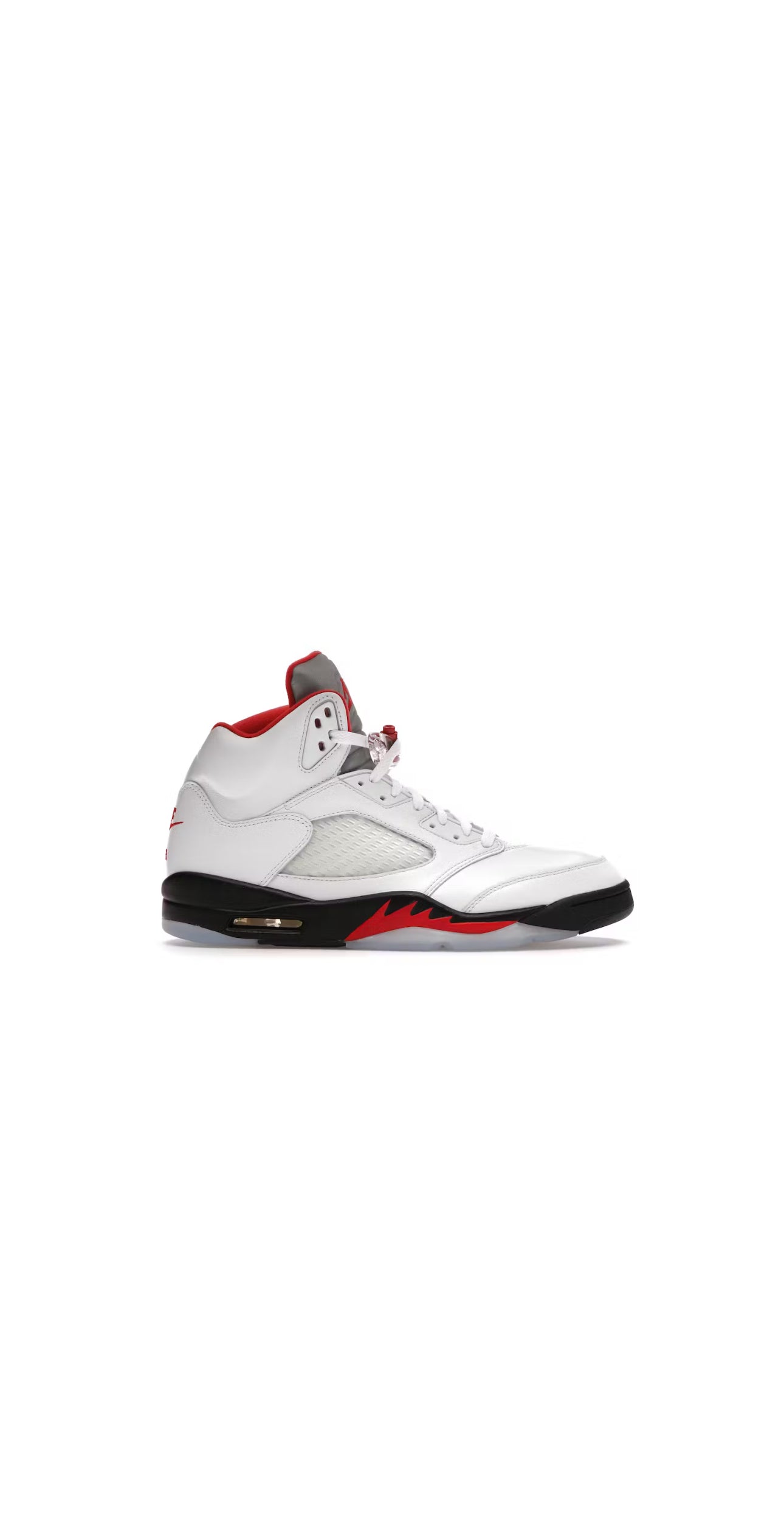 Size 10.5 (PREOWNED) Jordan 5 Fire Red Silver Tongue