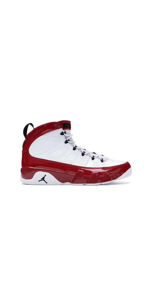 Size 11 (PREOWNED) Jordan 9 White Gym Red