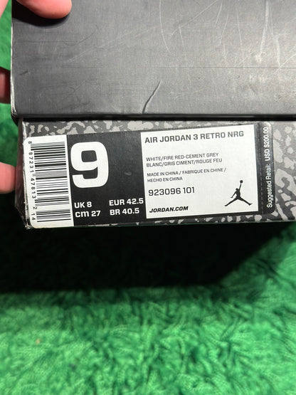 Size 9 (PREOWNED) Jordan 3 Free Throw Line