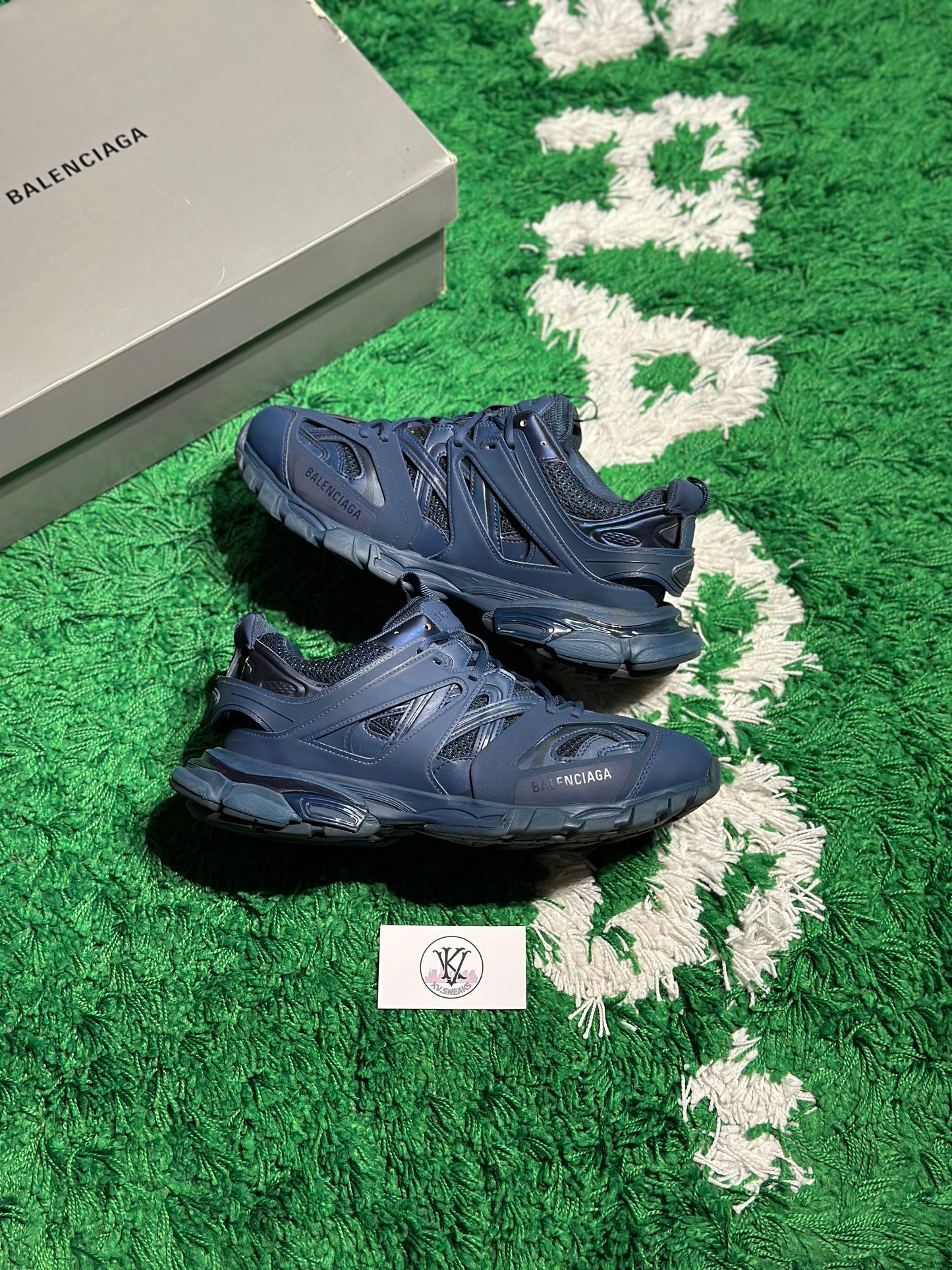 Size 11US (PREOWNED) Balenciaga Track Blue Pearl